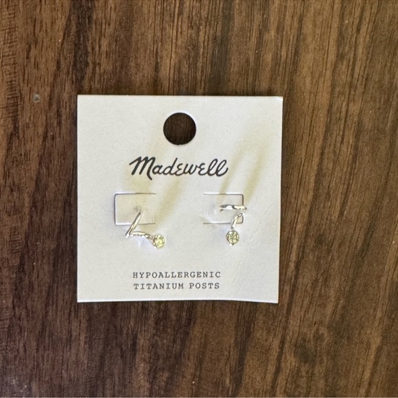 Madewell floating crystal Huggie hoop earring - Picture 2 of 14